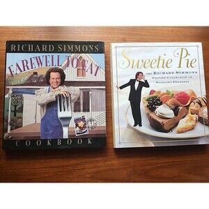 Richard Simmons Never-Say-Never Diet and Farewell To Fat 2 HCDJ Books First Edit